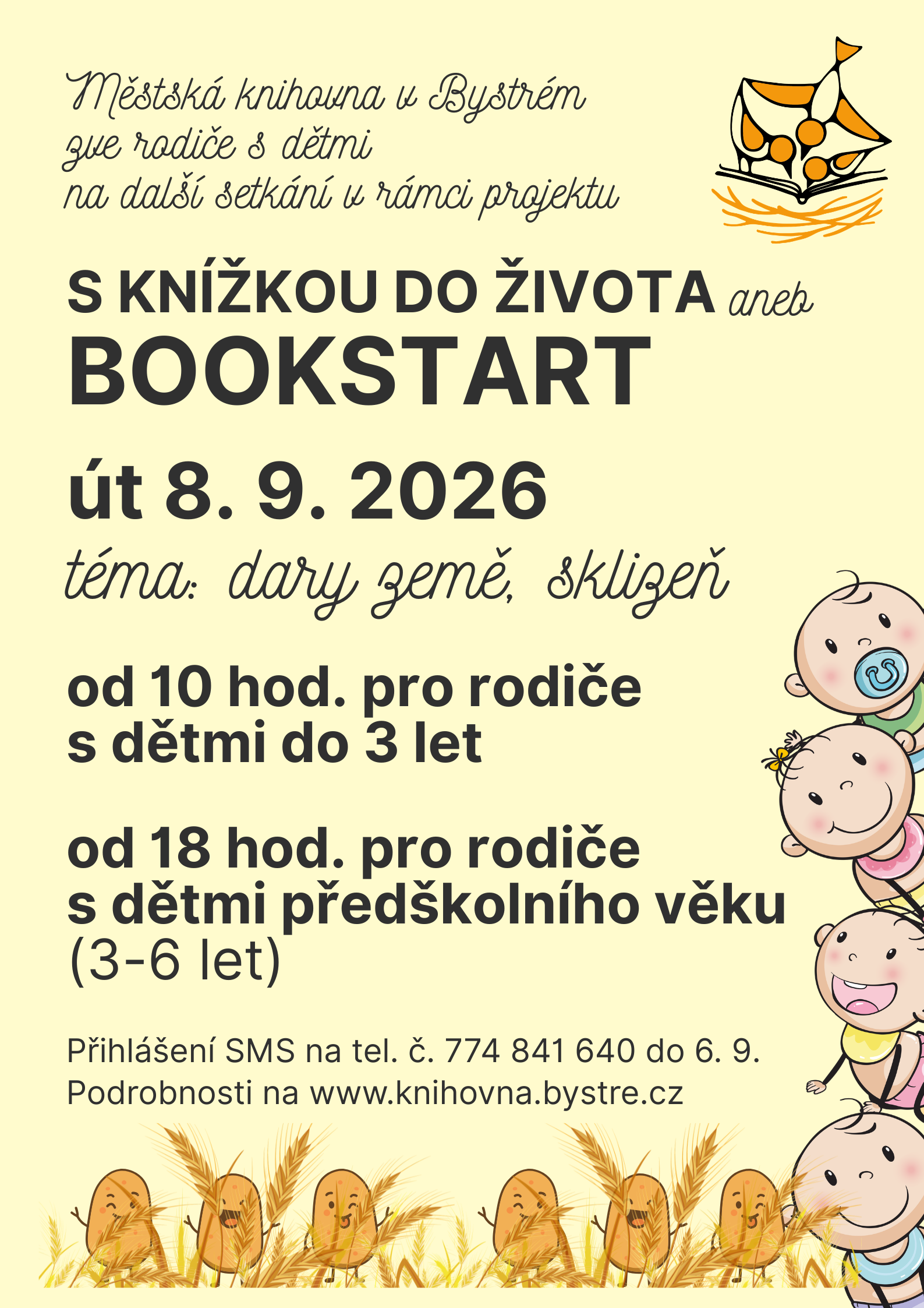 Titulní obrázek k článku Pozvánka na podzimní bookstartová setkání